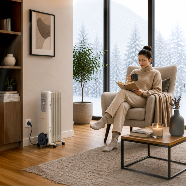 Radiateur Bain d'Huile Techwood 1500W - 7 Éléments