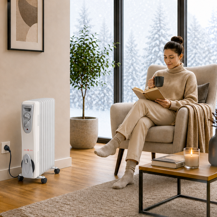 Radiateur Bain d'Huile Techwood 2000W - 9 Éléments