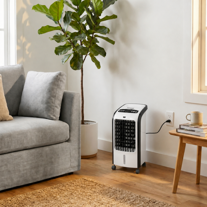 Rafraîchisseur d'Air Techwood 80W - Humidificateur 4L & Télécommande