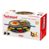 Appareil à raclette 8 poêlons grill crêpière Techwood