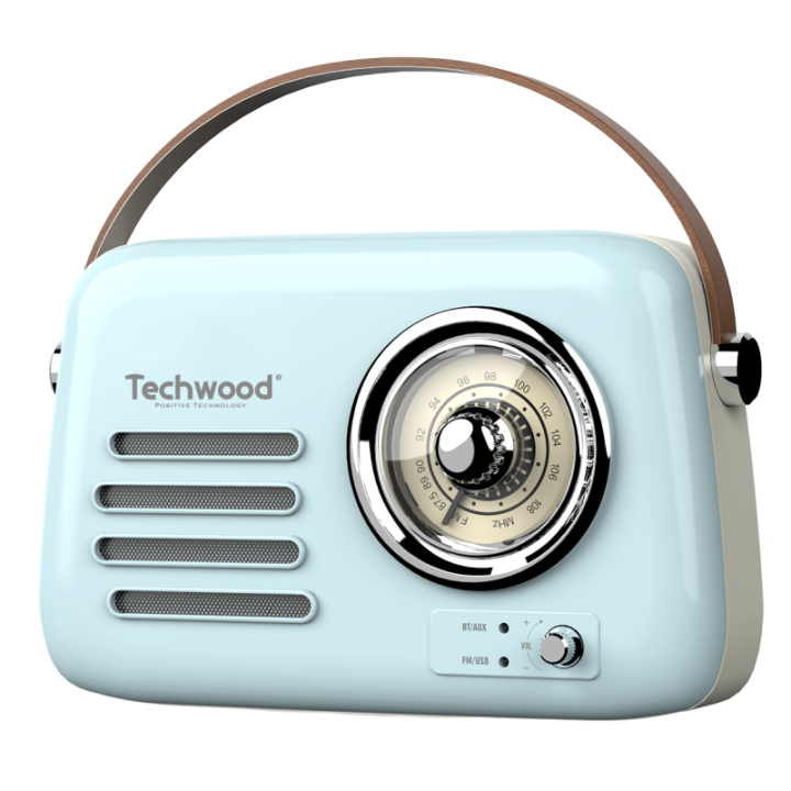 Radio FM Vintage & Enceinte Bluetooth - Techwood