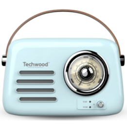 Radio FM Vintage & Enceinte Bluetooth - Techwood