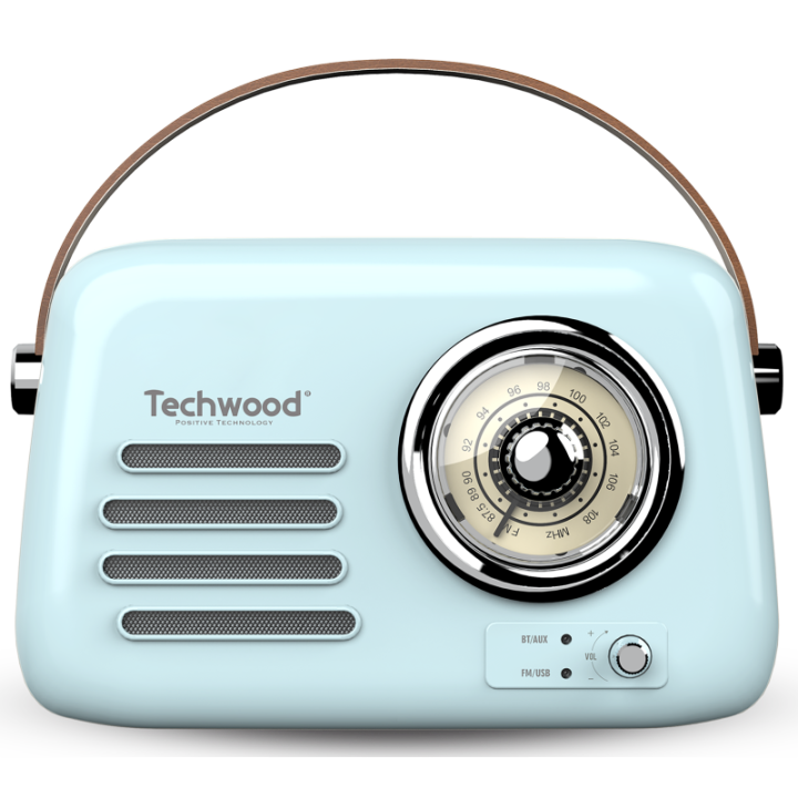 Radio FM Vintage & Enceinte Bluetooth - Techwood