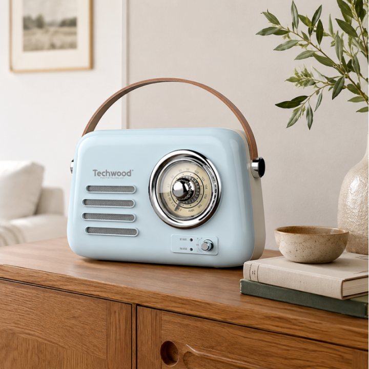 Radio FM Vintage & Enceinte Bluetooth - Techwood