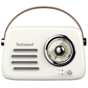 Radio / Enceinte - Bluetooth VINTAGE - Crème