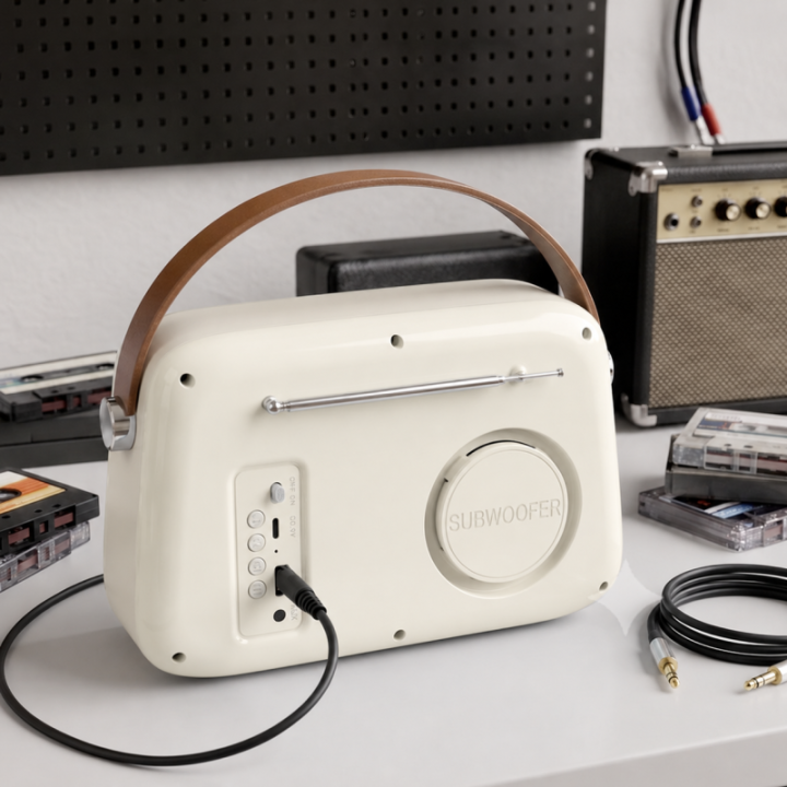 Radio FM Vintage & Enceinte Bluetooth - Techwood