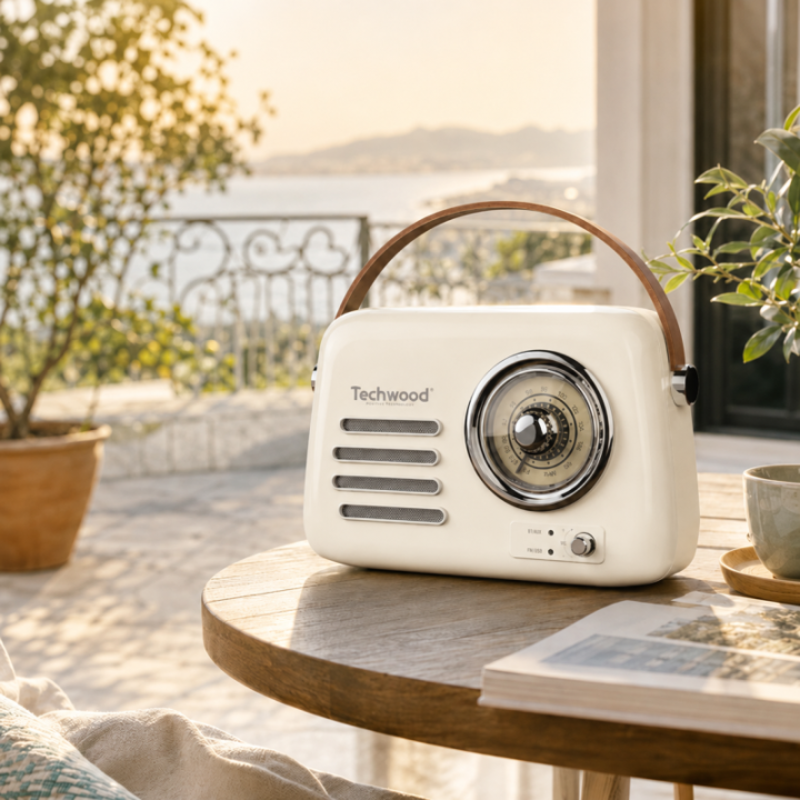 Radio FM Vintage & Enceinte Bluetooth - Techwood