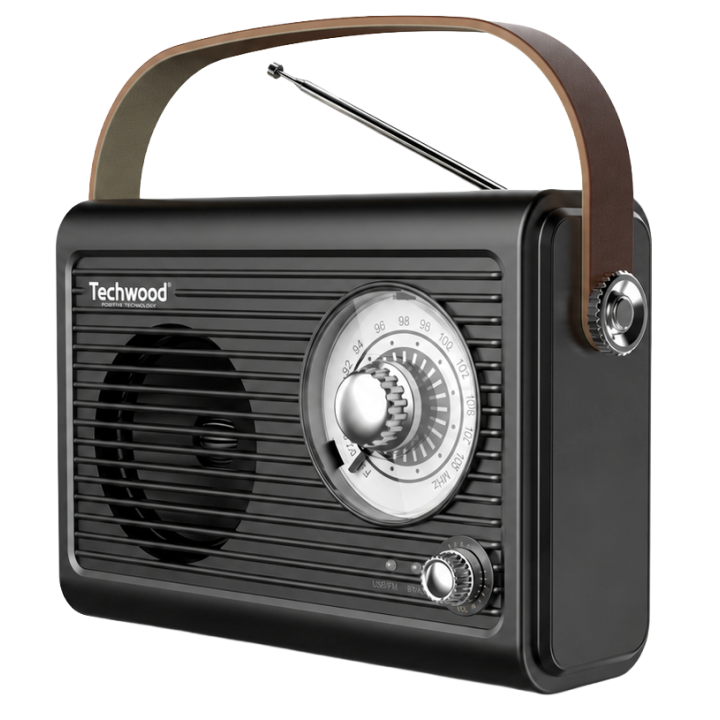 Radio FM Vintage & Enceinte Bluetooth - Techwood