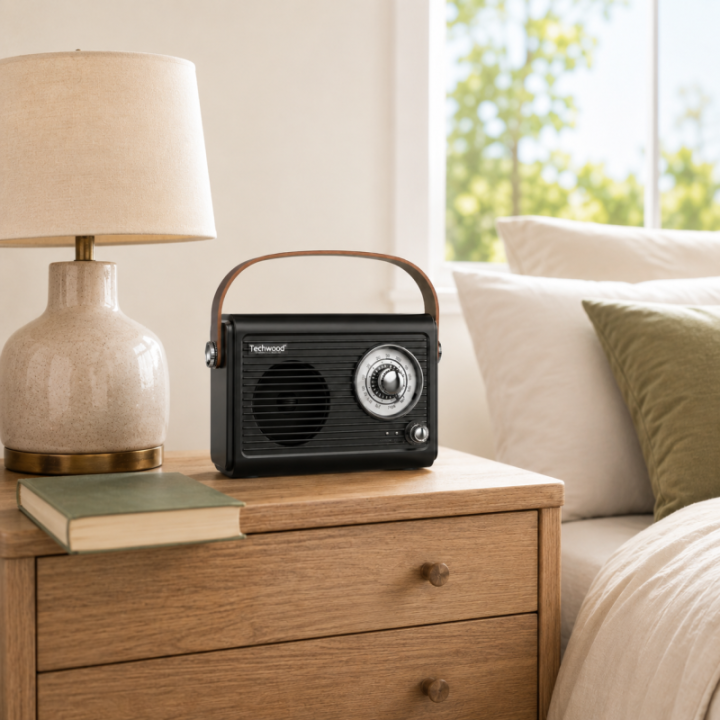 Radio FM Vintage & Enceinte Bluetooth - Techwood