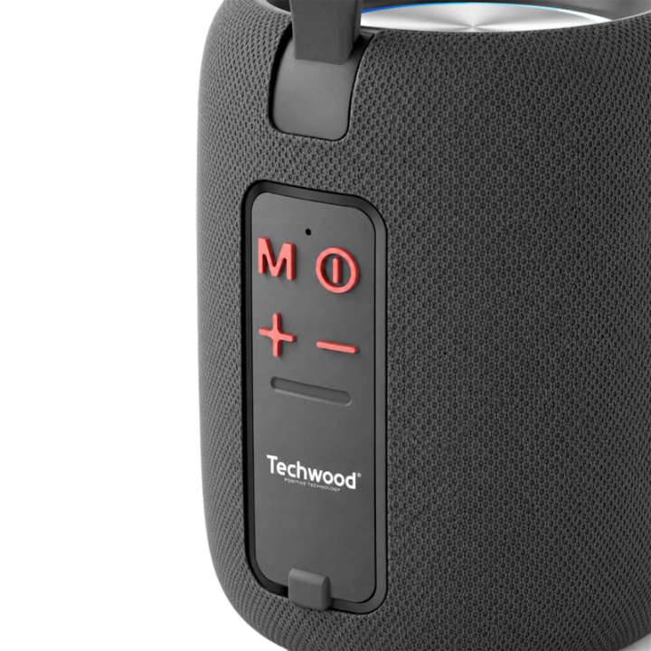 Enceinte Bluetooth Portable Techwood 8W - Radio FM & LED