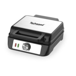 Gaufrier Techwood 1500W Inox | Température Réglable