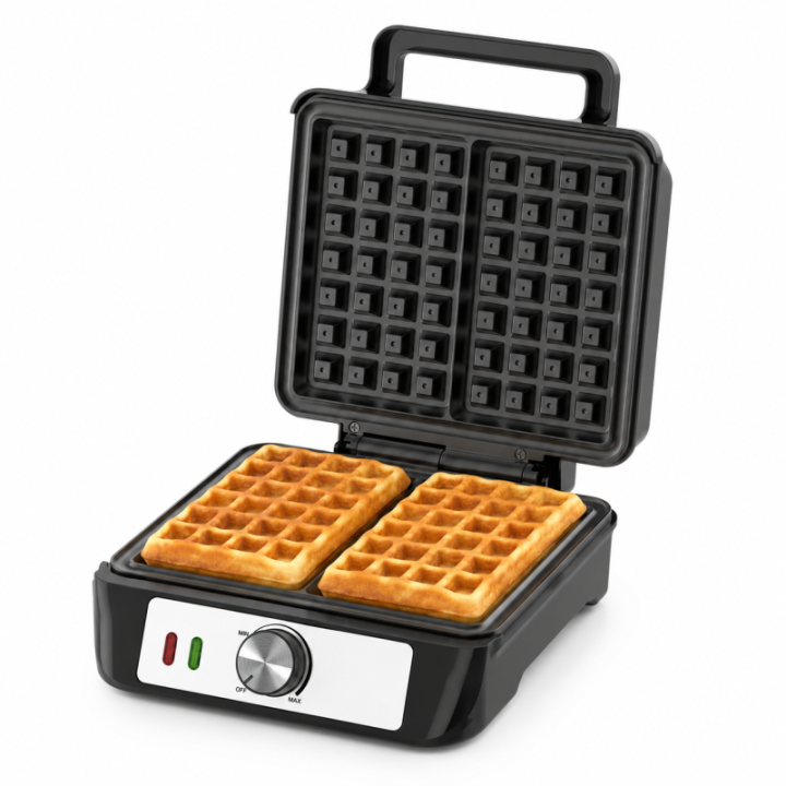 Gaufrier Techwood 1500W Inox | Température Réglable