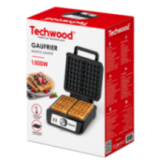Gaufrier Techwood 1500W Inox | Température Réglable