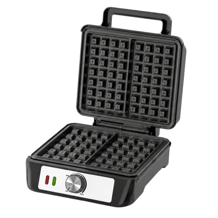 Gaufrier Techwood 1500W Inox | Température Réglable