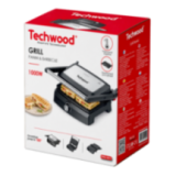 Grill Viande et Panini Techwood 1000W | Ouverture 180°