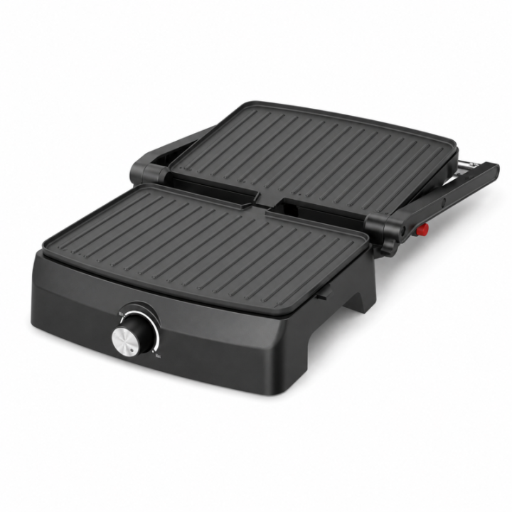 Grill Viande et Panini Techwood 1000W | Ouverture 180°