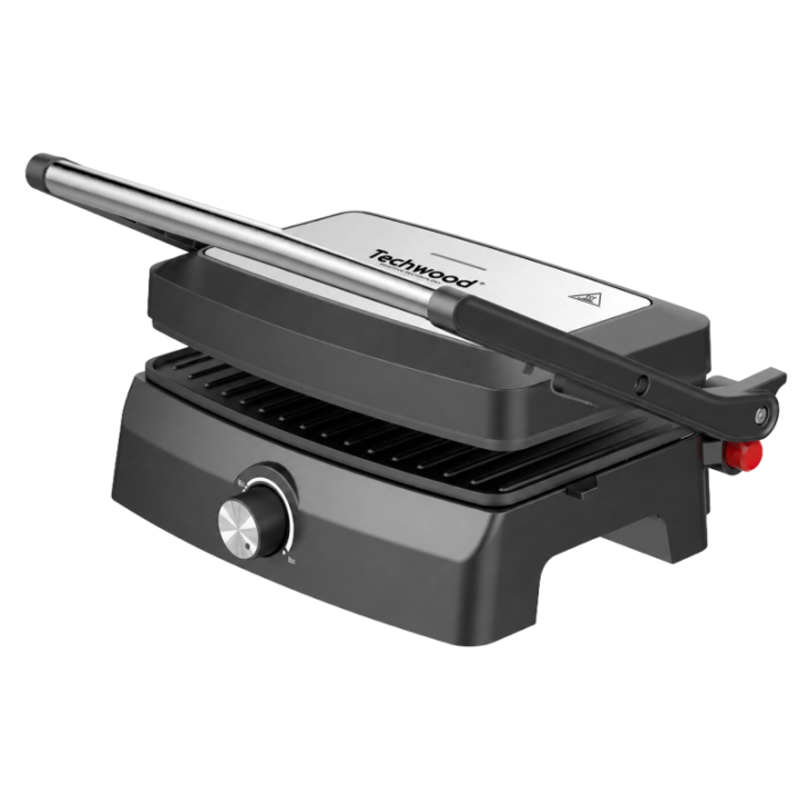 Grill Viande et Panini Techwood 1000W | Ouverture 180°