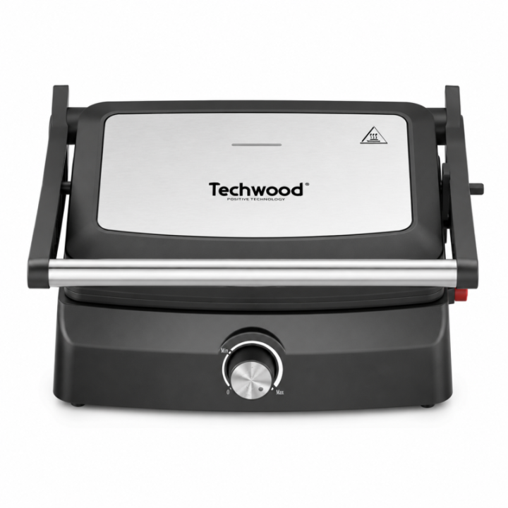 Grill Viande et Panini Techwood 1000W | Ouverture 180°