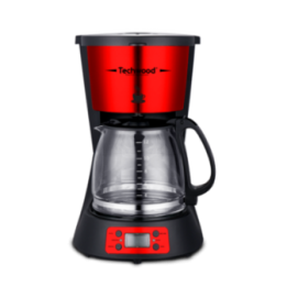 Cafetière Programmable Rouge 12 Tasses - Puissance 1000W
