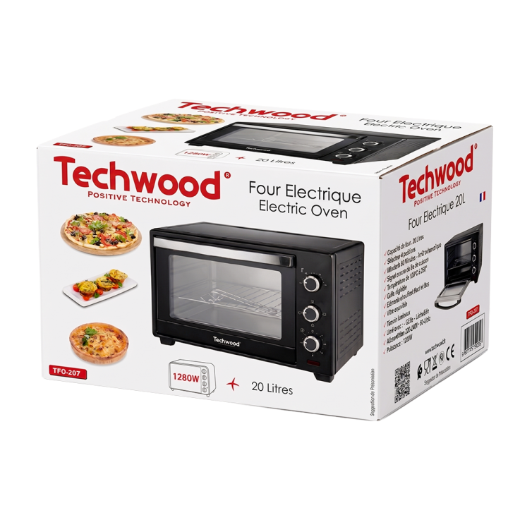 Mini Four Électrique 20L - 1280W | Grill et Minuterie