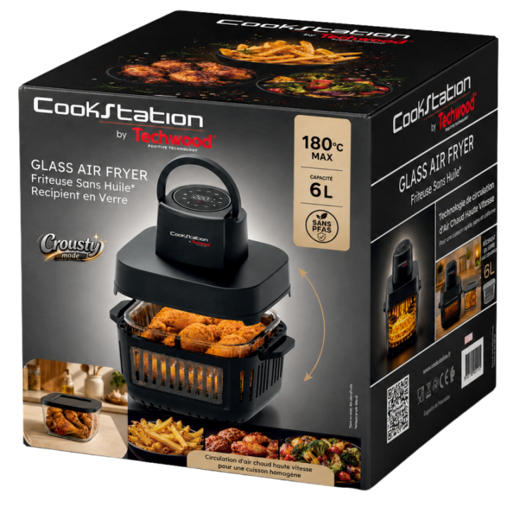 Air Fryer en Verre 6L | Friteuse Sans Huile Sans PTFE