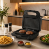 Appareil 3-en-1 Techwood Inox : Gaufrier, Croque et Grill
