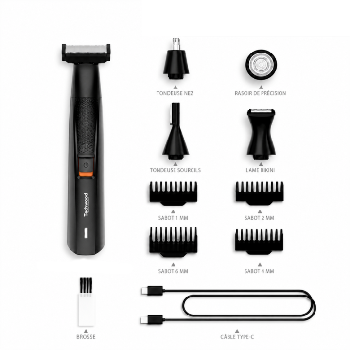 Tondeuse Barbe Techwood | Compacte & Rechargeable USB-C
