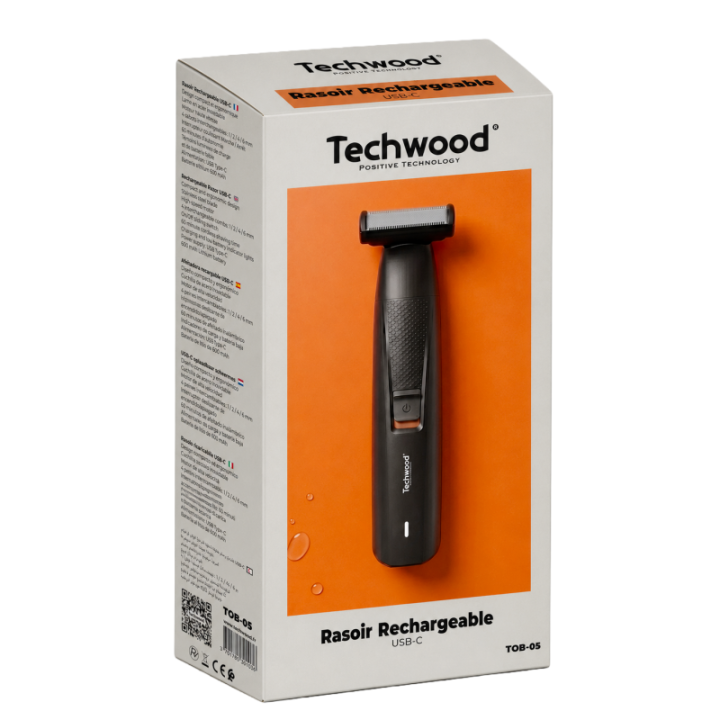 Tondeuse Barbe Techwood | Compacte & Rechargeable USB-C