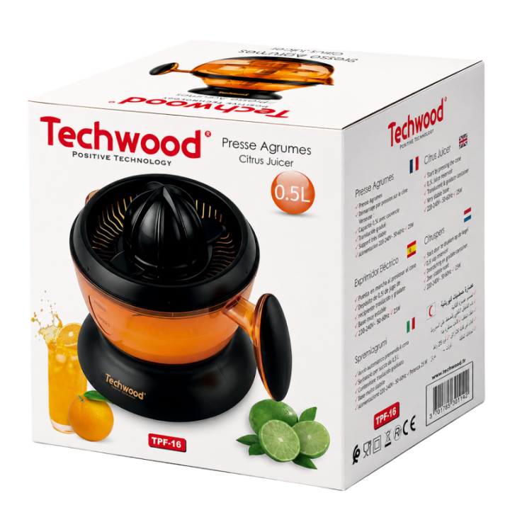 Presse-Agrumes Électrique Techwood 0,5L | Démarrage Automatique