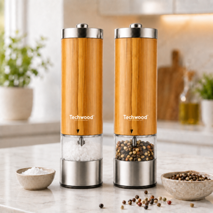Moulin Électrique Sel et Poivre Techwood | Broyeur Épices