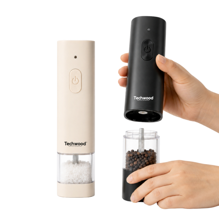 Set Moulin Électrique Sel & Poivre Techwood | USB-C