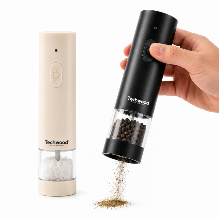 Set Moulin Électrique Sel & Poivre Techwood | USB-C