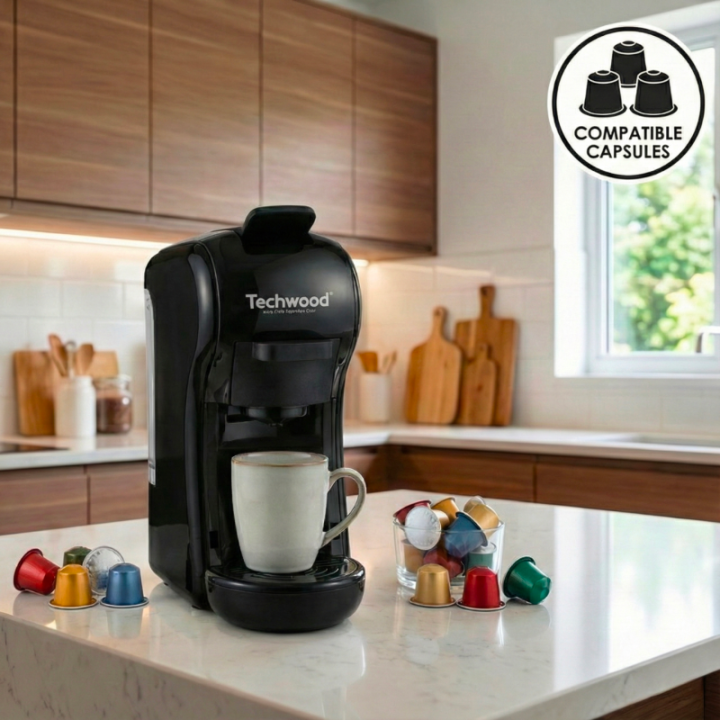 Machine à Café Multi-Capsules Techwood | 19 Bar - 1450W