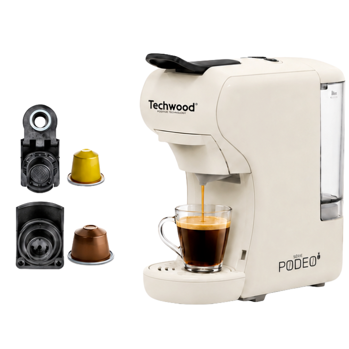Machine à Café Multi-Capsules Techwood | 19 Bar - 1450W