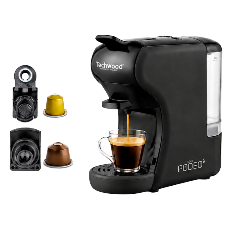 Machine à Café Multi-Capsules Techwood | 19 Bar - 1450W
