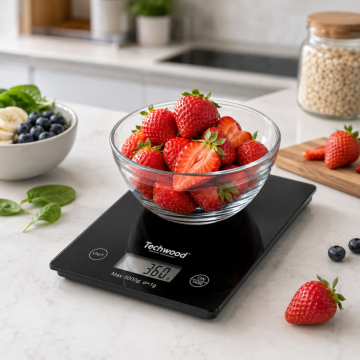 Balance de Cuisine Bol 1L Techwood | 5 kg - Précision 1g