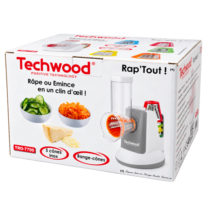 Râpe Électrique Coupe-Légumes Rap'Tout Techwood 150W