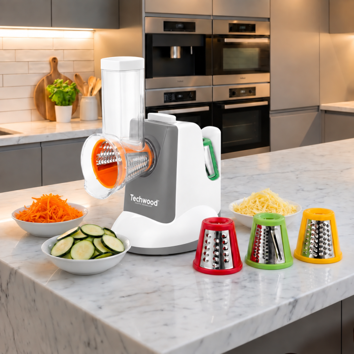 Râpe Électrique Coupe-Légumes Rap'Tout Techwood 150W