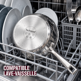 Casserole Inox 18cm Triply | Cuisson Homogène & Compatible Induction