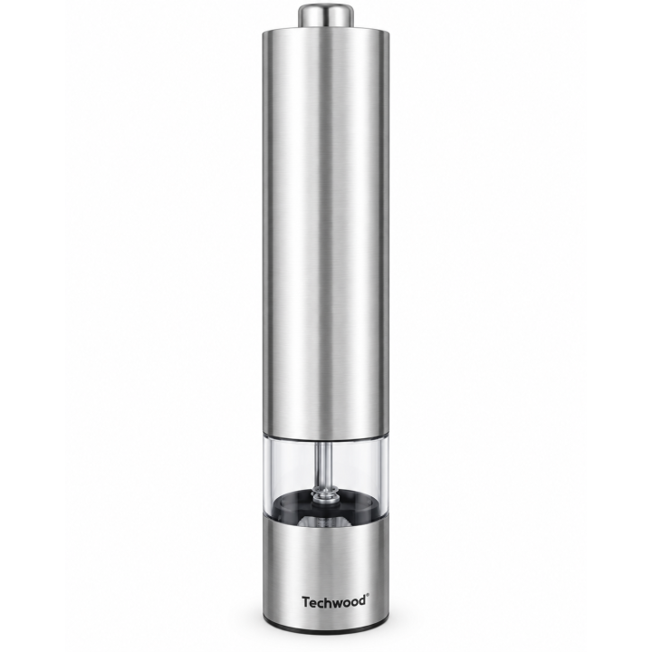 Moulin Électrique Inox Techwood 30ml | Sel, Poivre & Épices