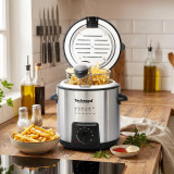 Friteuse et Appareil à Fondue 2-en-1 Techwood Inox | 1L