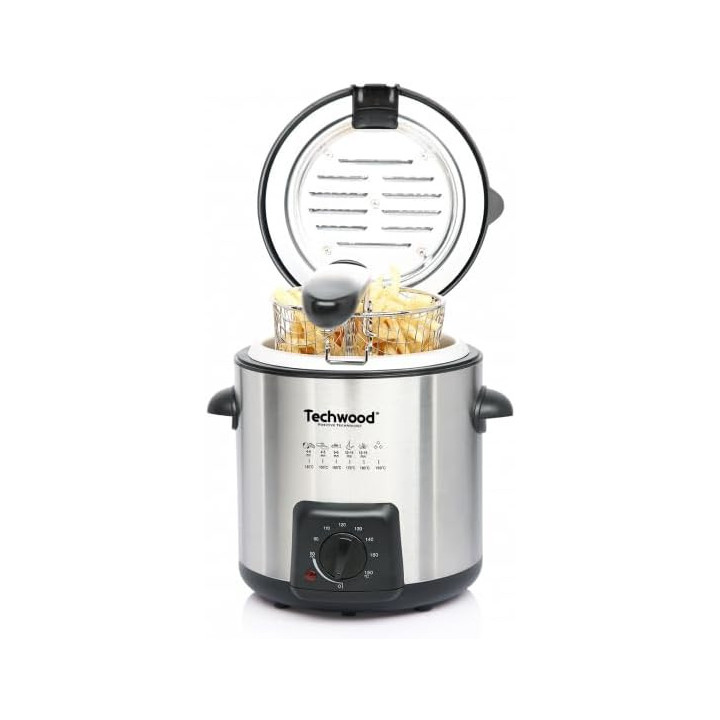 Friteuse et Appareil à Fondue 2-en-1 Techwood Inox | 1L