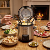 Friteuse et Appareil à Fondue 2-en-1 Techwood Inox | 1L
