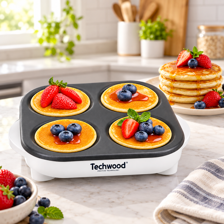 Crêpière Mini Crêpes & Pancakes Techwood | 4 Empreintes