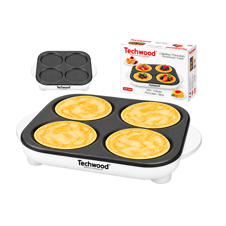 Crêpière Mini Crêpes & Pancakes Techwood | 4 Empreintes