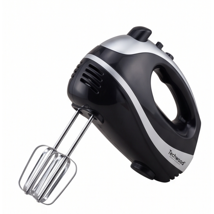 Batteur électrique 200W – 5 vitesses + Turbo & fouets chromés