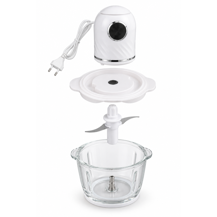 Mini hachoir 800 mL, 4 lames inox, 300 W | Techwood