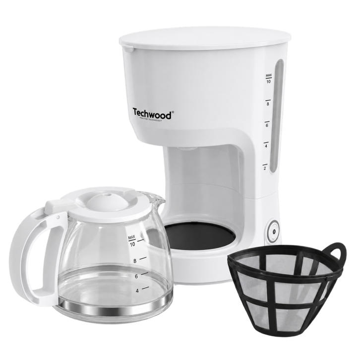 Cafetière Électrique 1,25L - 10/12 Tasses - Système Anti-Gouttes 750W