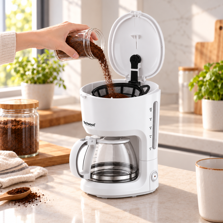Cafetière Électrique 1,25L - 10/12 Tasses - Système Anti-Gouttes 750W