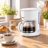 Cafetière Électrique 1,25L - 10/12 Tasses - Système Anti-Gouttes 750W